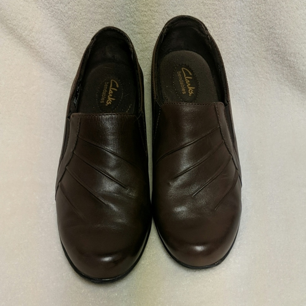Clark's brown leather ankle boots